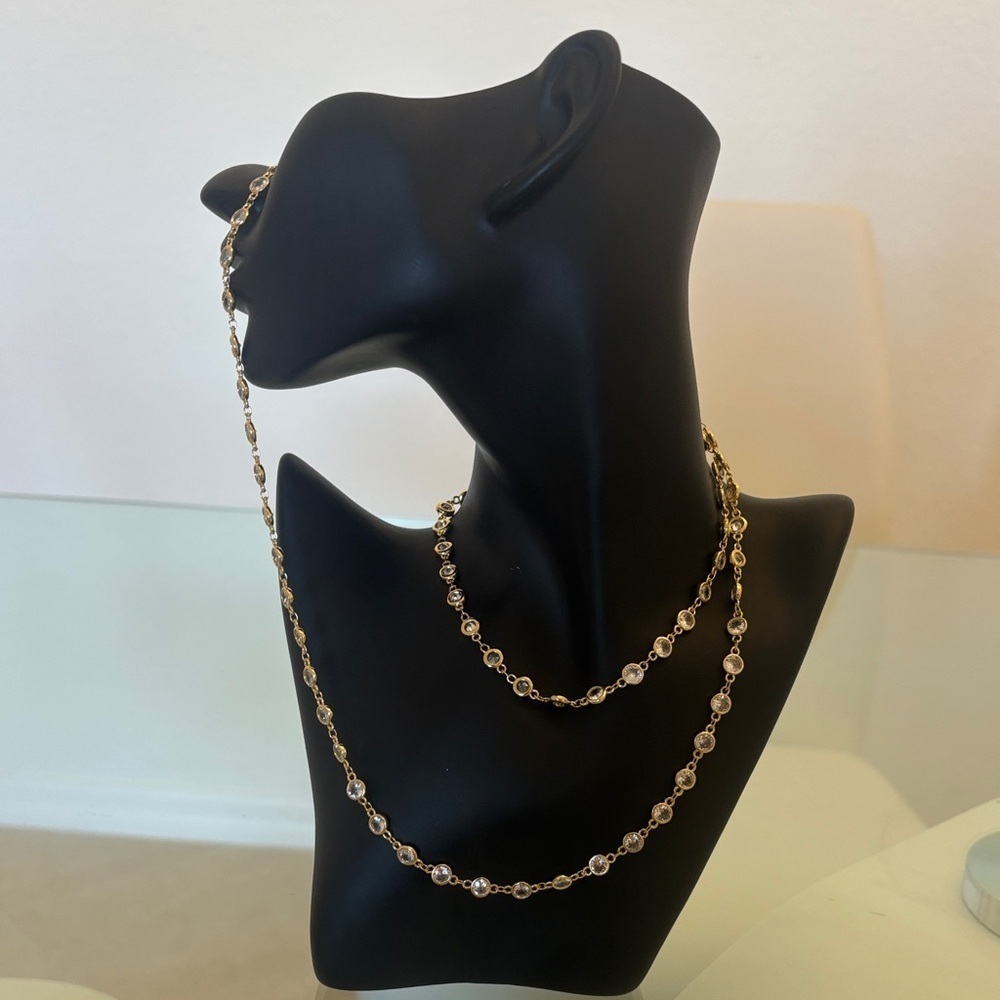 Elegant Gold and Silver Women's Necklace 34 cm